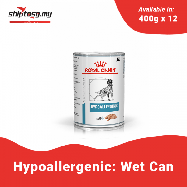 Royal Canin Hypoallergenic for Dogs (Wet Food) 12*400g