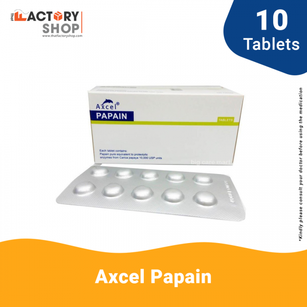 Axcel Papain 10000u 10 tablets