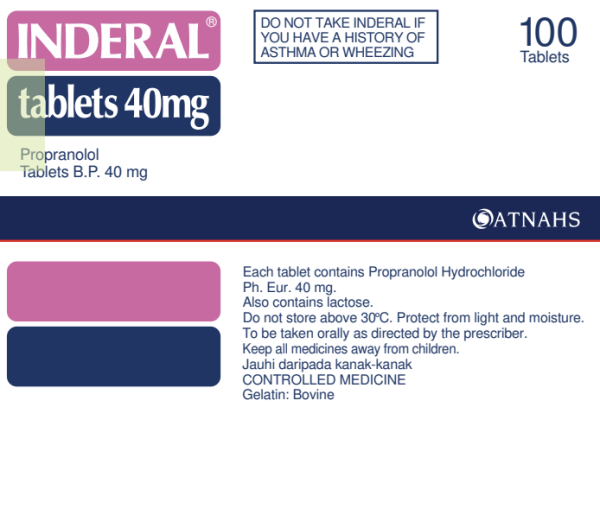 Inderal 100 tablets