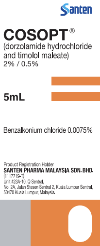 Cosopt 2%/0.5% Eye Drops 5ml