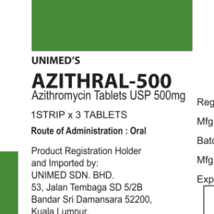 Azithral USP 500mg (3 tablets)